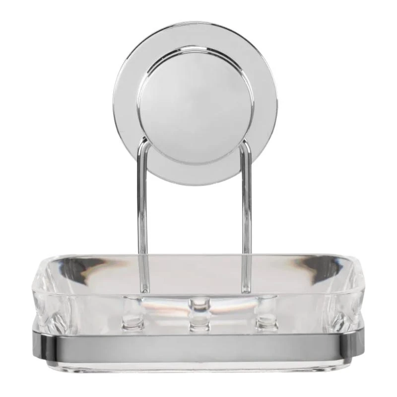 Croydex Stick 'N' Lock Soap Dish And Holder - Chrome 3 Croydex Stick 'N' Lock Soap Dish And Holder - Chrome