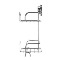 Croydex Stick 'N' Lock Two Tier Compact Basket - Chrome 7 Croydex Stick 'N' Lock Two Tier Compact Basket - Chrome -Home Bathroom Store croydex stick n lock two tier compact basket chrome qm295041 2