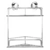 Croydex Stick 'N' Lock Two Tier Corner Basket - Chrome 1 Croydex Stick 'N' Lock Two Tier Corner Basket - Chrome -Home Bathroom Store croydex stick n lock two tier corner basket chrome qm290741