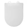 Croydex Telese D-Shaped Stick 'N' Lock Toilet Seat - White