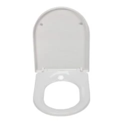 Croydex Telese D-Shaped Stick 'N' Lock Toilet Seat - White -Home Bathroom Store croydex telese d shaped stick n lock toilet seat white wl610722h 2