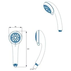 Croydex Three Function Shower Head - White 9 Croydex Three Function Shower Head - White -Home Bathroom Store croydex three function shower head white am150222 3