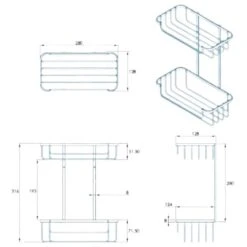 Croydex Two Tier Cosmetic Basket - Mild Steel 9 Croydex Two Tier Cosmetic Basket - Mild Steel -Home Bathroom Store croydex two tier cosmetic basket mild steel qm260541 3