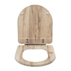 Croydex Varese Flexi-Fix Wood Toilet Seat - Grey Oak Effect -Home Bathroom Store croydex varese flexi fix wood toilet seat grey oak effect wl610131h 2