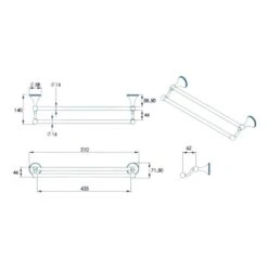 Croydex Westminster Double Towel Rail - Chrome 9 Croydex Westminster Double Towel Rail - Chrome -Home Bathroom Store croydex westminster double towel rail chrome qm202841 3