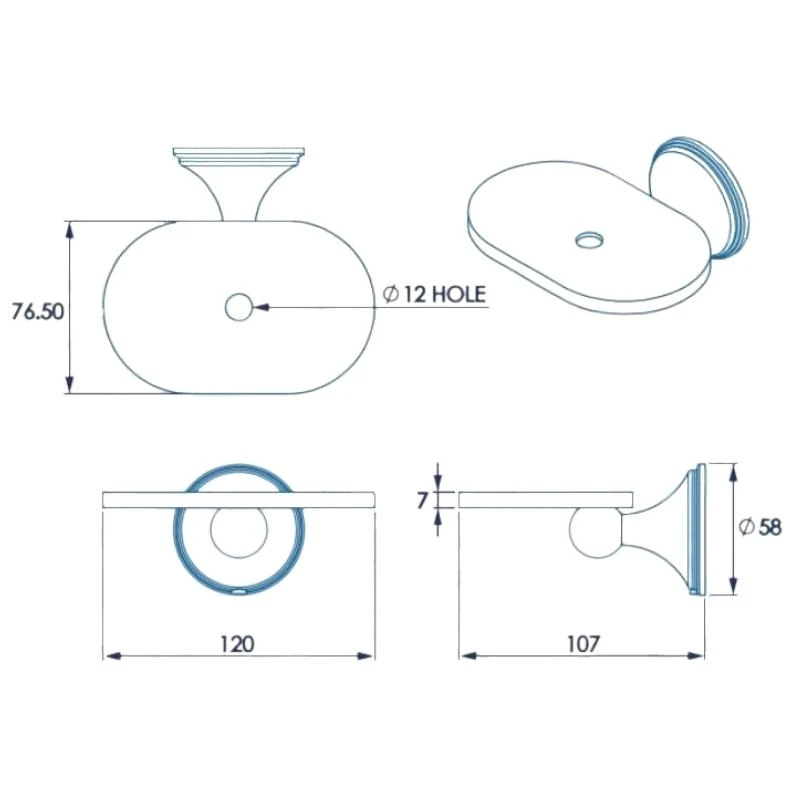 Croydex Westminster Soap Dish - Chrome 6 Croydex Westminster Soap Dish - Chrome - Image 4