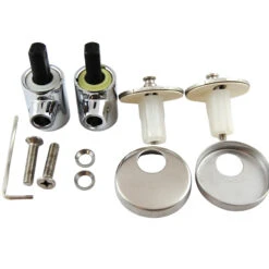 Daryl Reve Toilet Seat Hinge Pack - Stainless Steel -Home Bathroom Store daryl reve toilet seat hinge pack stainless steel eta024 cp 1