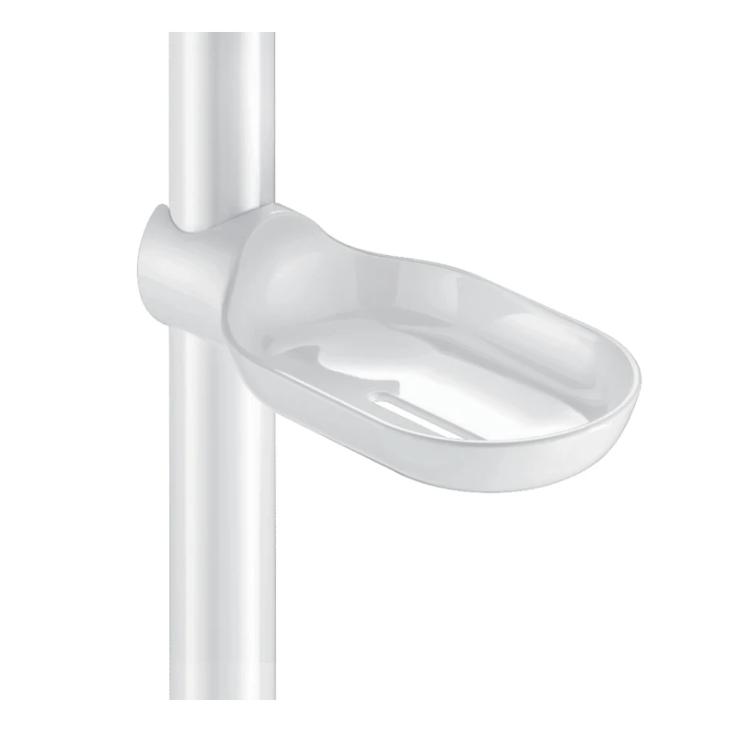 Delabie 25mm And 32mm Clip On Sliding Soap Dish - White 3 Delabie 25mm And 32mm Clip On Sliding Soap Dish - White