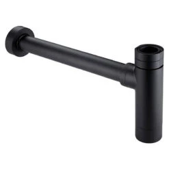 Deva 1.25" Bottle Trap With Wall Extension - Black