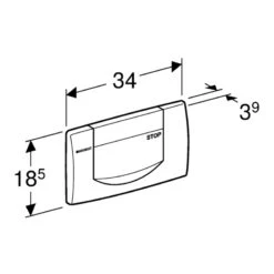 Geberit 200F S/G Flush Plate - Alpine White 5 Geberit 200F S/G Flush Plate - Alpine White -Home Bathroom Store geberit 200f s g flush plate alpine white 115.222.11.1 1