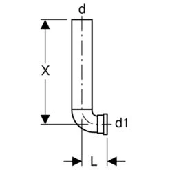 Geberit 56mm Insulated Flush Bend Set - Black -Home Bathroom Store geberit 56mm insulated flush bend set black 119.652.16.1 1