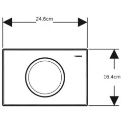Geberit Delta15 Stop-And-Go Flush Plate - White -Home Bathroom Store geberit delta15 stop and go flush plate white 115.120.11.5 1