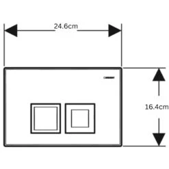 Geberit Delta35 Dual Flush Plate - Gloss Chrome -Home Bathroom Store geberit delta35 dual flush plate gloss chrome 115.135.21.5 2