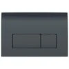 Geberit Delta50 Dual Flush Plate - Matt Black -Home Bathroom Store geberit delta50 dual flush plate matt black 115.119.14.1
