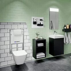 Geberit Delta50 Dual Flush Plate - White -Home Bathroom Store geberit delta50 dual flush plate white 115.105.11.5 1