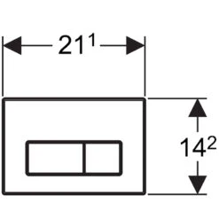 Geberit Kappa50 Dual Flush Plate - Alpine White -Home Bathroom Store geberit kappa50 dual flush plate alpine white 115.260.11.1 1
