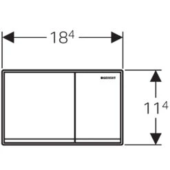 Geberit Omega60 Dual Flush Plate - Brushed Chrome -Home Bathroom Store geberit omega60 dual flush plate brushed chrome 115.081.gh .1 1