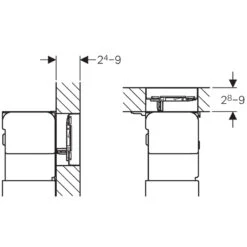 Geberit Omega60 Dual Flush Plate - Brushed Chrome -Home Bathroom Store geberit omega60 dual flush plate brushed chrome 115.081.gh .1 2