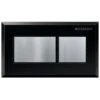 Geberit Pneumatic Dual Flush Plate - Square Design - Black / Chrome