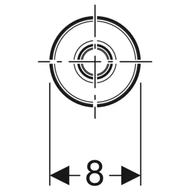 Geberit Pnuematic Single Flush Actuator - For Institutions - Gloss Chrome 4 Geberit Pnuematic Single Flush Actuator - For Institutions - Gloss Chrome - Image 2