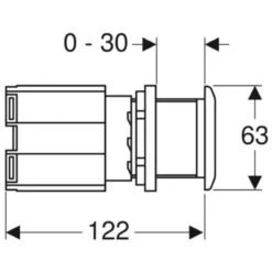 Geberit Pnuematic Single Flush Actuator - Stainless Steel -Home Bathroom Store geberit pnuematic single flush actuator stainless steel 115.947.00.1 1