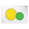 Geberit Sigma01 Dual Flush Plate - White, Yellow And Green -Home Bathroom Store geberit sigma01 dual flush plate white yellow and green 115.770.la .5