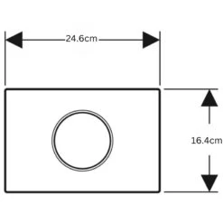 Geberit Sigma10 Automatic/Touchless Dual Flush Plate - Battery Operation - Matt Chrome -Home Bathroom Store geberit sigma10 automatic touchless dual flush plate electronic actuator battery operation matt chrome 115.908.jq .6 1
