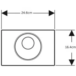 Geberit Sigma10 Automatic/Touchless Dual Flush Plate - Mains Operation - Black -Home Bathroom Store geberit sigma10 automatic touchless dual flush plate mains operation black 115.890.dw .6 1