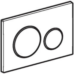 Geberit Sigma20 Dual Flush Plate - White/gold -Home Bathroom Store geberit sigma20 dual flush plate white gold 115.882.kk .1 3