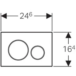 Geberit Sigma20 Dual Flush Plate - White/matt Chrome -Home Bathroom Store geberit sigma20 dual flush plate white matt chrome 115.882.kl .1 1