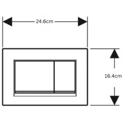 Geberit Sigma30 Dual Flush Plate - Black -Home Bathroom Store geberit sigma30 dual flush plate black 115.883.dw .1 1
