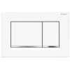 Geberit Sigma30 Dual Flush Plate - Matt White / Chrome -Home Bathroom Store geberit sigma30 dual flush plate matt white chrome 115.883.jt .1