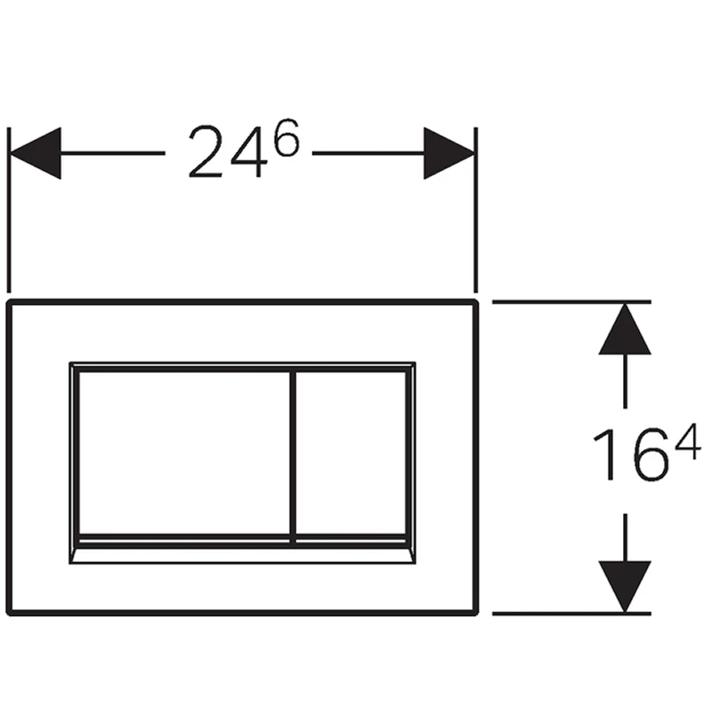 Geberit Sigma30 Dual Flush Plate - Polished Chrome/matt Edge Detail 4 Geberit Sigma30 Dual Flush Plate - Polished Chrome/matt Edge Detail - Image 2