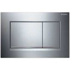 Geberit Sigma30 Dual Flush Plate - Polished Chrome/matt Edge Detail