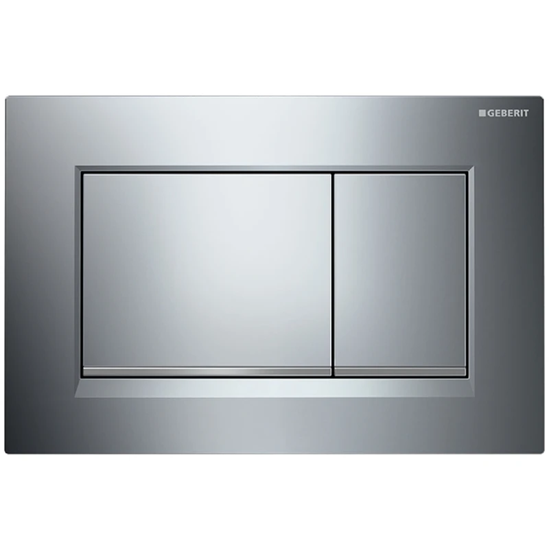 Geberit Sigma30 Dual Flush Plate - Polished Chrome/matt Edge Detail 3 Geberit Sigma30 Dual Flush Plate - Polished Chrome/matt Edge Detail