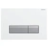 Geberit Sigma40 Dual Flush Plate - Brushed Alpine White -Home Bathroom Store geberit sigma40 dual flush plate brushed alpine white 242.601.kq .1