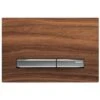 Geberit Sigma50 Dual Flush Plate - Chrome / Black Walnut