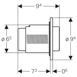 Geberit Type 01 Pnuematic Dual Flush Button - Protruding - White Alpine -Home Bathroom Store geberit type 01 pnuematic dual flush button protruding white alpine 116.044.11.1 1