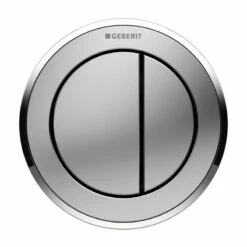 Geberit Type 10 Pneumatic Dual Flush Plate Button - Matt Chrome/bright Chrome
