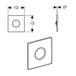 Geberit Type 10 Pneumatic Urinal Flush Plate - Matt/bright Chrome 5 Geberit Type 10 Pneumatic Urinal Flush Plate - Matt/bright Chrome -Home Bathroom Store geberit type 10 pneumatic urinal flush plate matt bright chrome 241.915.kn .1 1