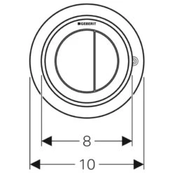 Geberit Type 10 Pnuematic Dual Flush Button - Furniture Actuator - White / Gloss Chrome -Home Bathroom Store geberit type 10 pnuematic dual flush button furniture actuator white gloss chrome 116.057.kj .1 1