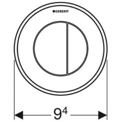 Geberit Type 10 Pnuematic Dual Flush Button - Matt Black -Home Bathroom Store geberit type 10 pnuematic dual flush button matt black 116.055.dw .1 1