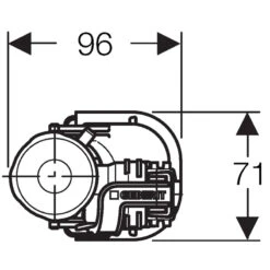 Geberit Type 360 Fill Valve Bottom Connection (1/2" Plastic) -Home Bathroom Store geberit type 360 filling valve bottom connection 1 2 plastic 281.206.00.1 2