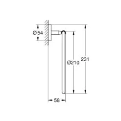 Grohe Bau Cosmopolitan Towel Ring - Chrome -Home Bathroom Store grohe bau cosmopolitan towel ring chrome 40460001 2
