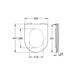 Grohe Essence Toilet Seat - Alpine White -Home Bathroom Store grohe essence toilet seat alpine white 39576000 2