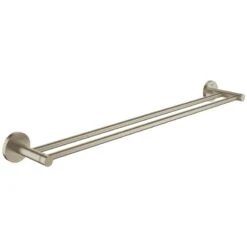 Grohe Essentials Double Towel Rail - Brushed Nickel