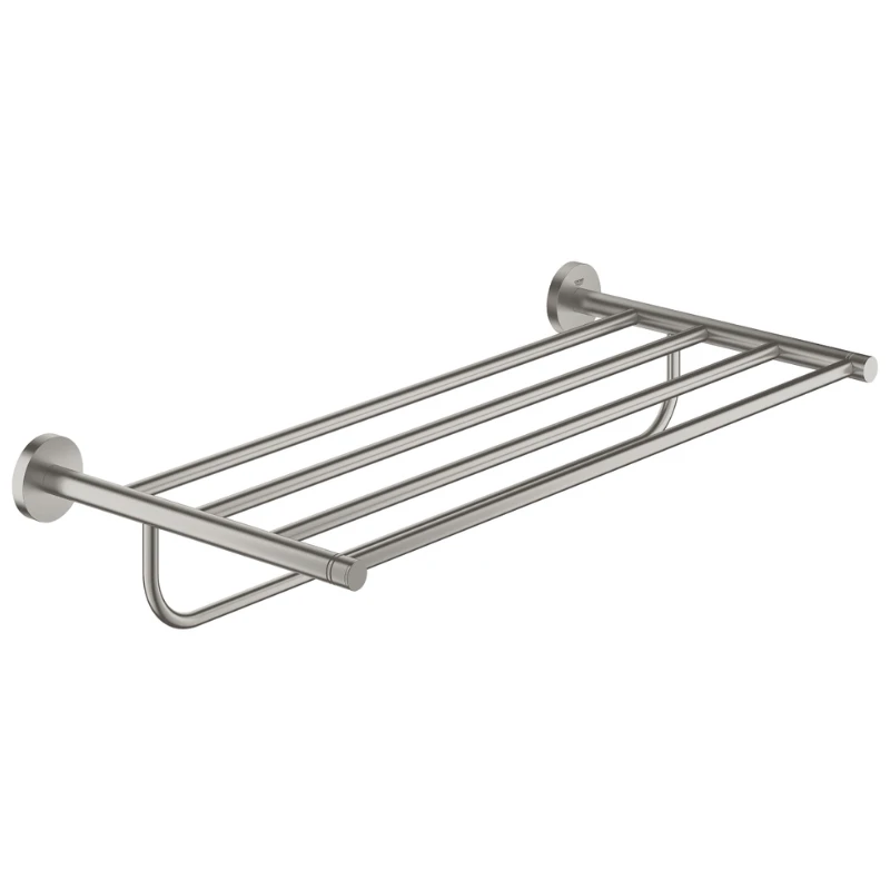 Grohe Essentials Multi Bath Towel Rack - Supersteel 3 Grohe Essentials Multi Bath Towel Rack - Supersteel