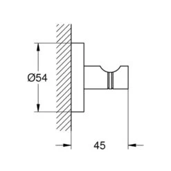 Grohe Essentials Robe Hook - Hard Graphite -Home Bathroom Store grohe essentials robe hook hard graphite 40364a01 1