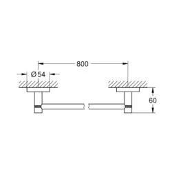 Grohe Essentials Towel Rail - 800mm - Chrome -Home Bathroom Store grohe essentials towel rail 800mm chrome 40386001 1