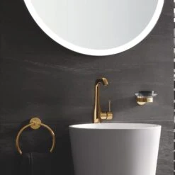 Grohe Essentials Towel Ring - Cool Sunrise -Home Bathroom Store grohe essentials towel ring cool sunrise 40365gl1 1